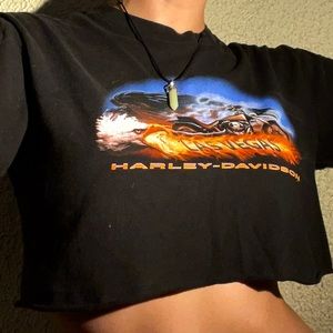 Harley-Davidson Short Sleeve Logo Crop Top